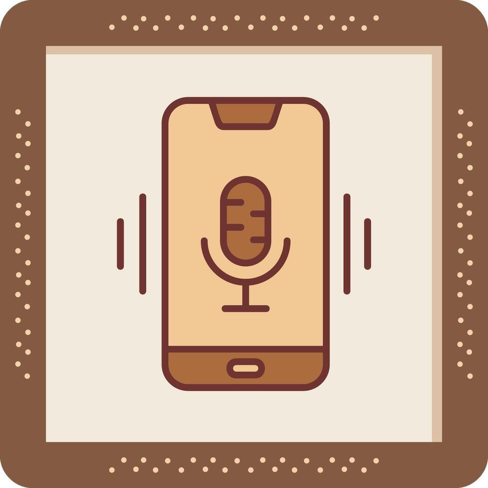 Mobile Voice Assistant Vector Icon