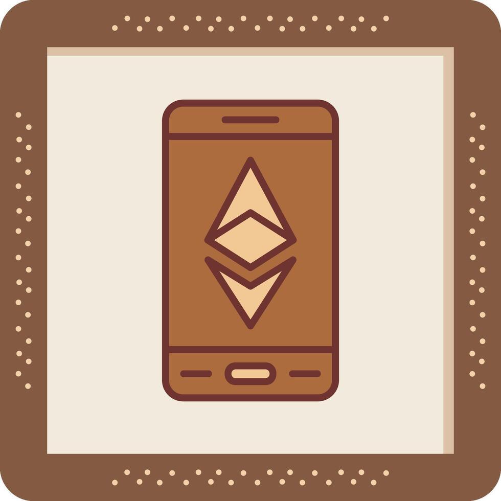 Ethereum Smartphone Vector Icon