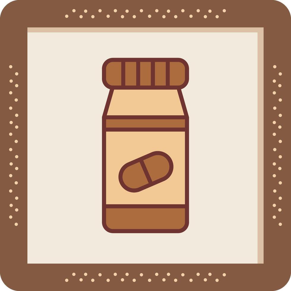 Pills Bottle Vector Icon