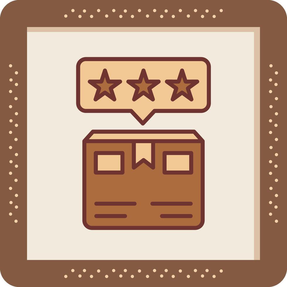 Delivery Box Rating Vector Icon