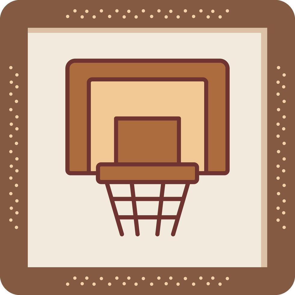 icono de vector de aro de baloncesto