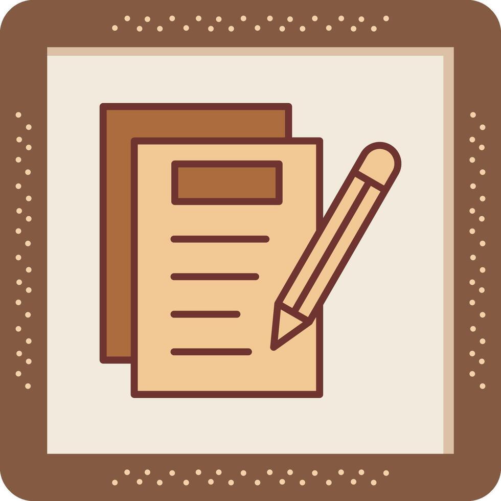 Notes Writing Vector Icon