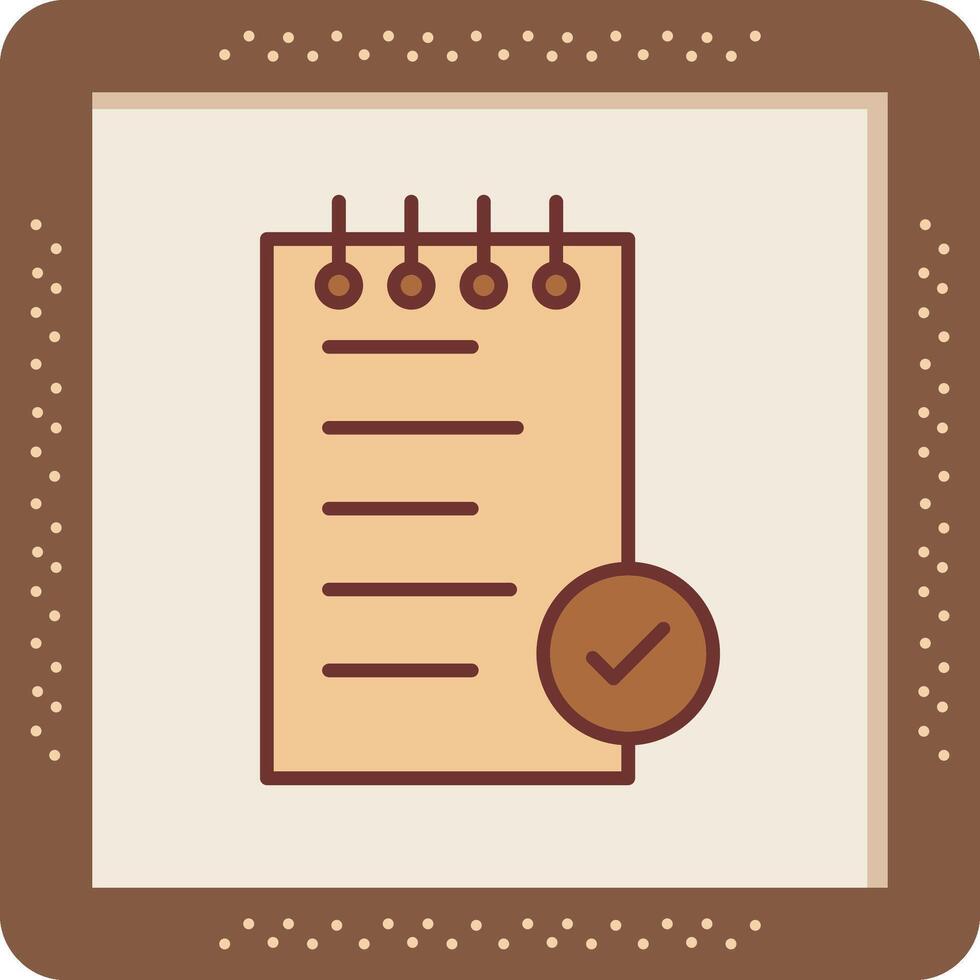 Notes Completed Vector Icon