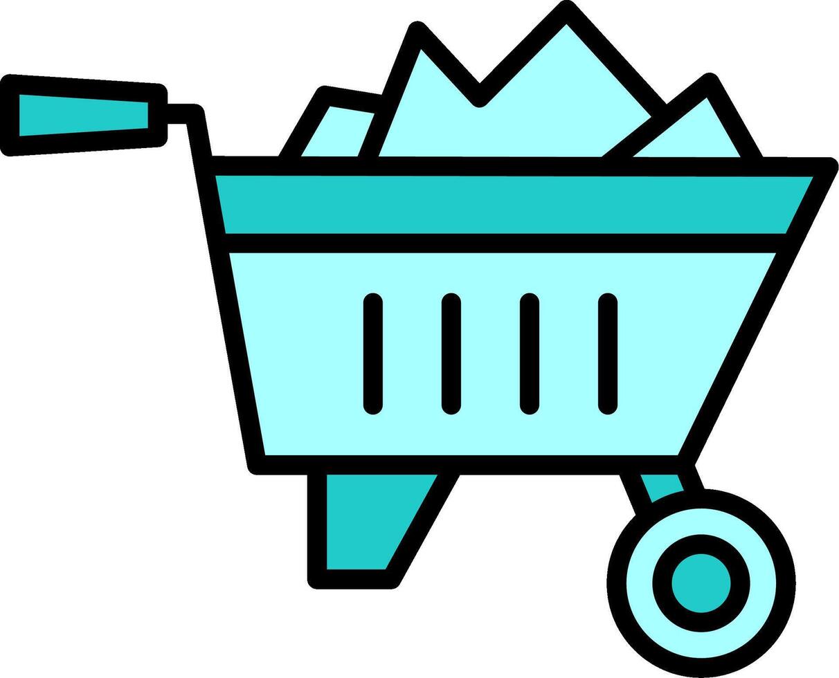 Wheelbarrow Vector Icon