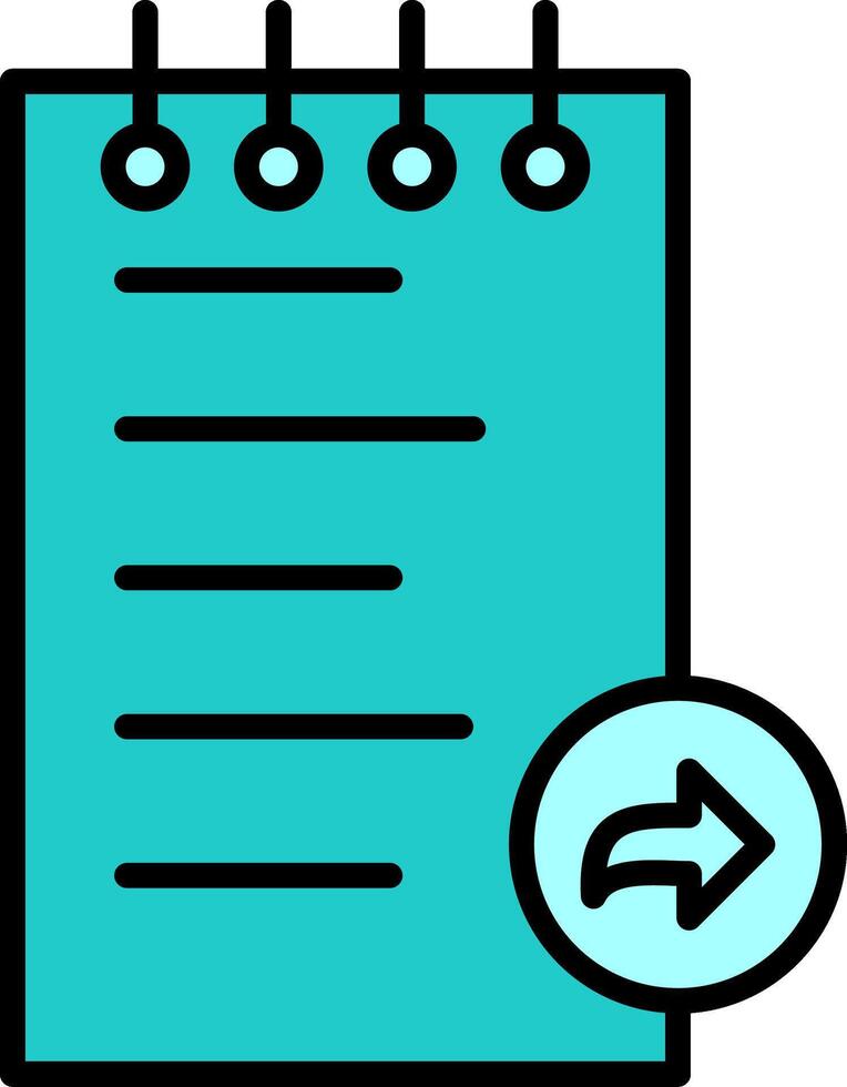 Notes Forward Vector Icon