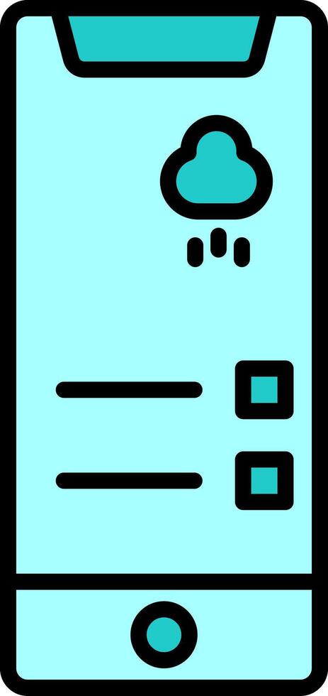 Phone Weather Forcast Vector Icon