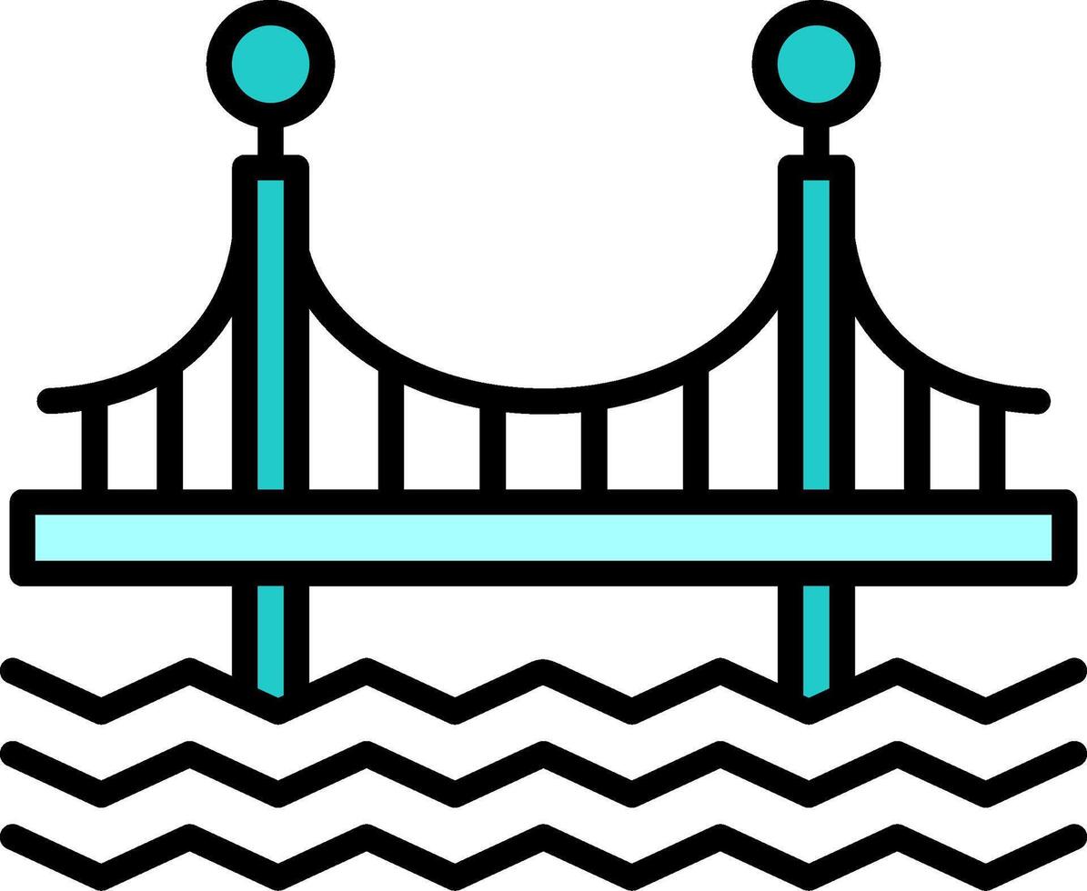 icono de vector de puente