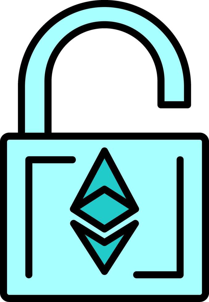 Ethereum UnLock Vector Icon