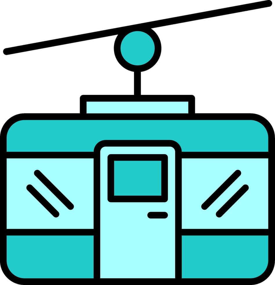 icono de vector de teleférico