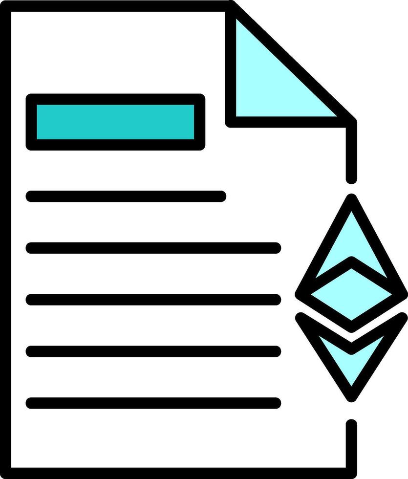 Ethereum Document Vector Icon