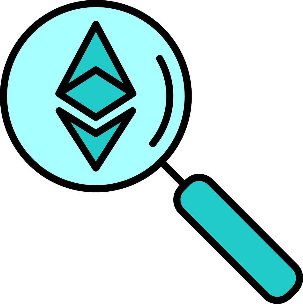 Ethereum Search Vector Icon