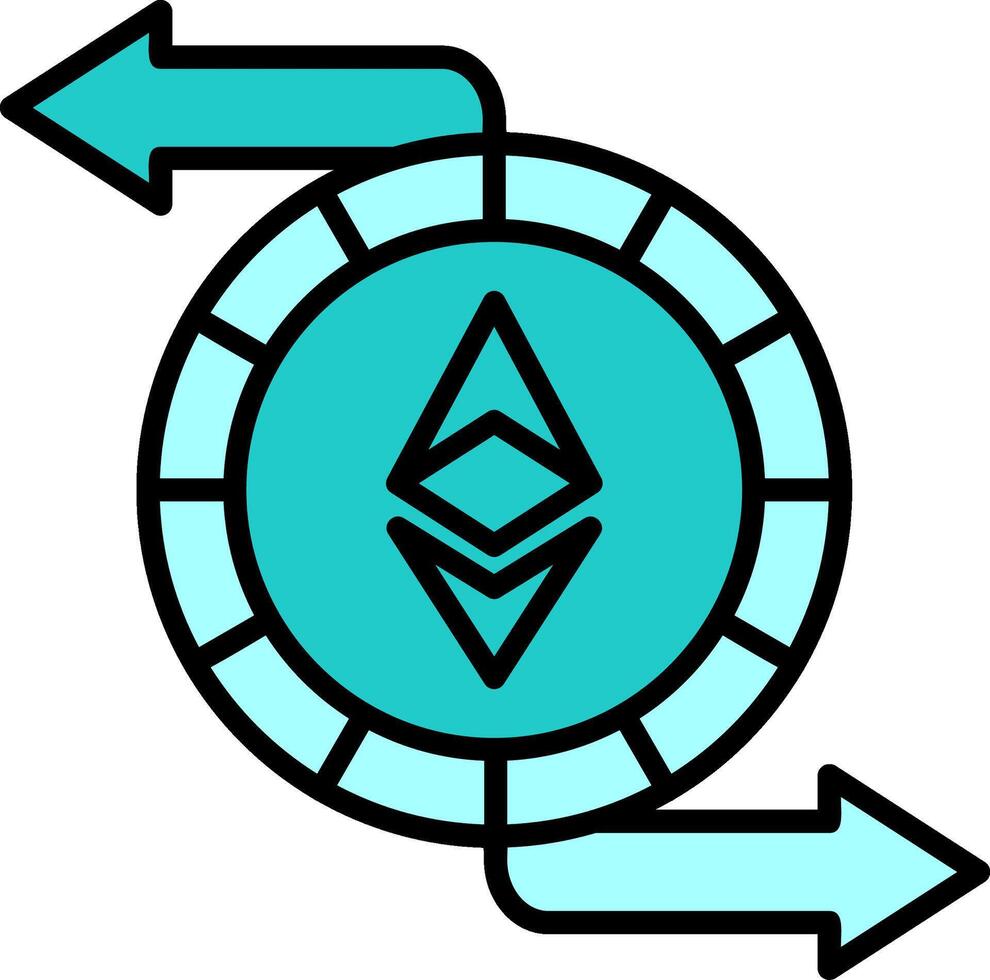 ethereum intercambiar vector icono