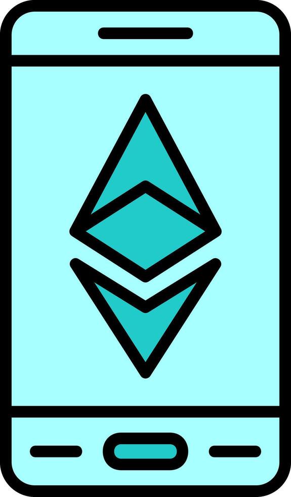 Ethereum Smartphone Vector Icon