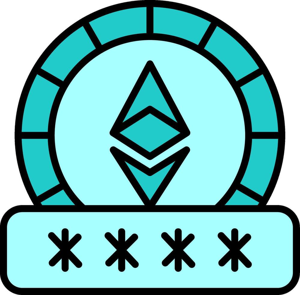 Ethereum Password Vector Icon