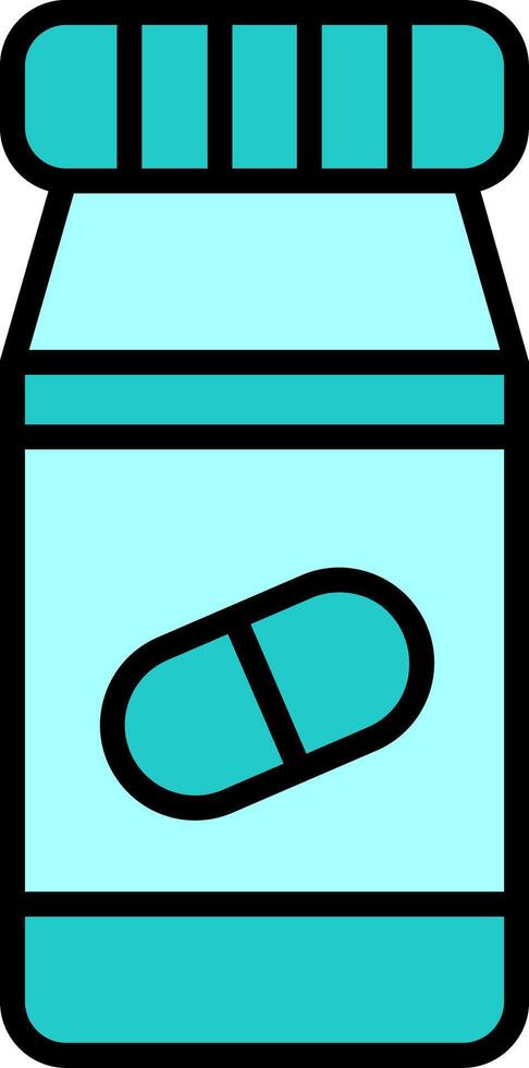 Pills Bottle Vector Icon