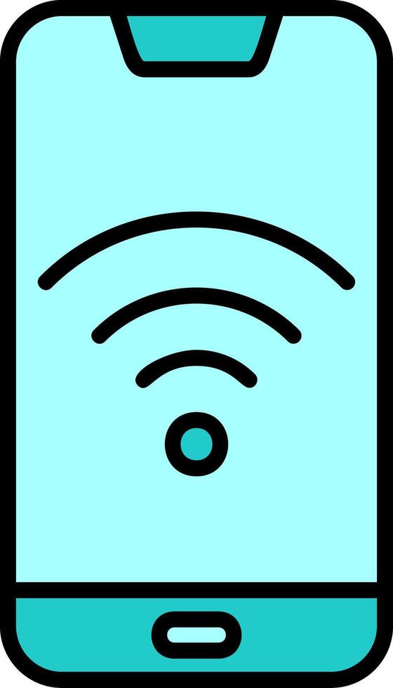 Smartphone Wifi Vector Icon