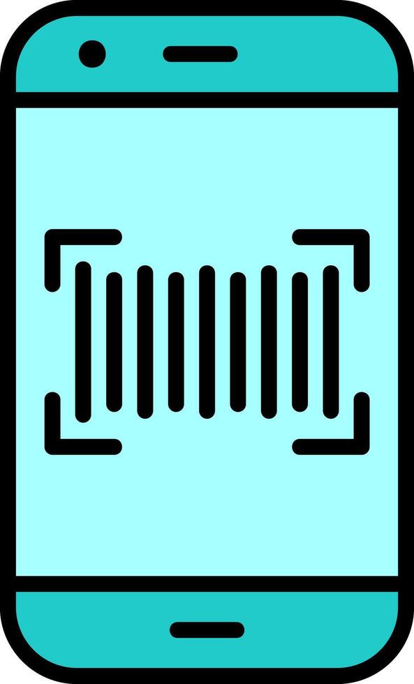 Phone Scanning Vector Icon