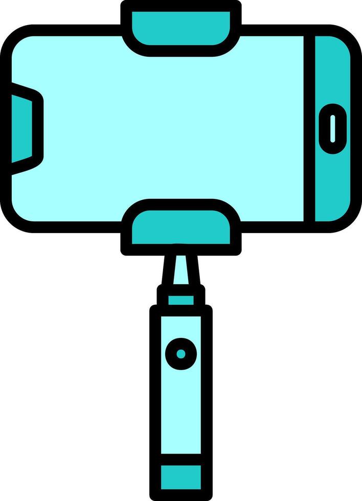 icono de vector de palo selfie