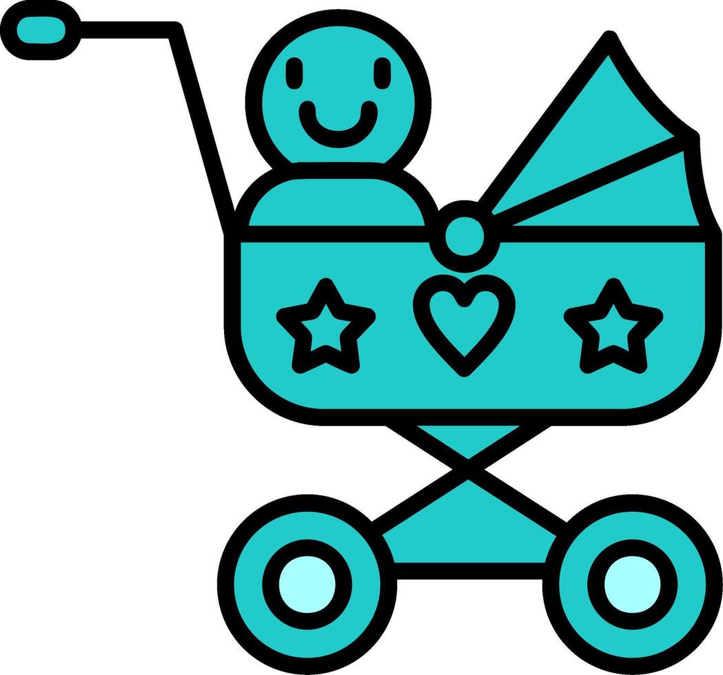 Baby Cart Vector Icon