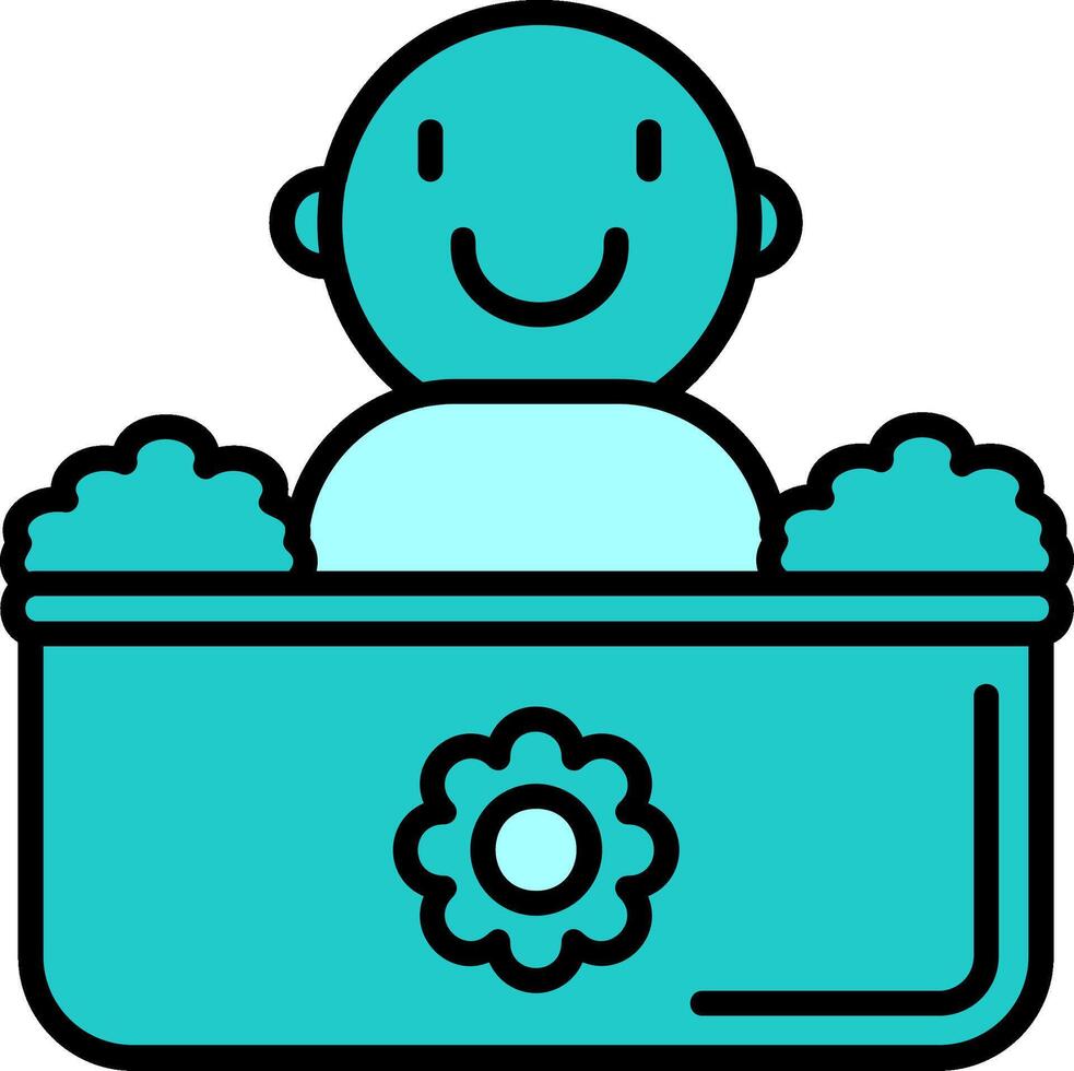 Baby Bath Vector Icon