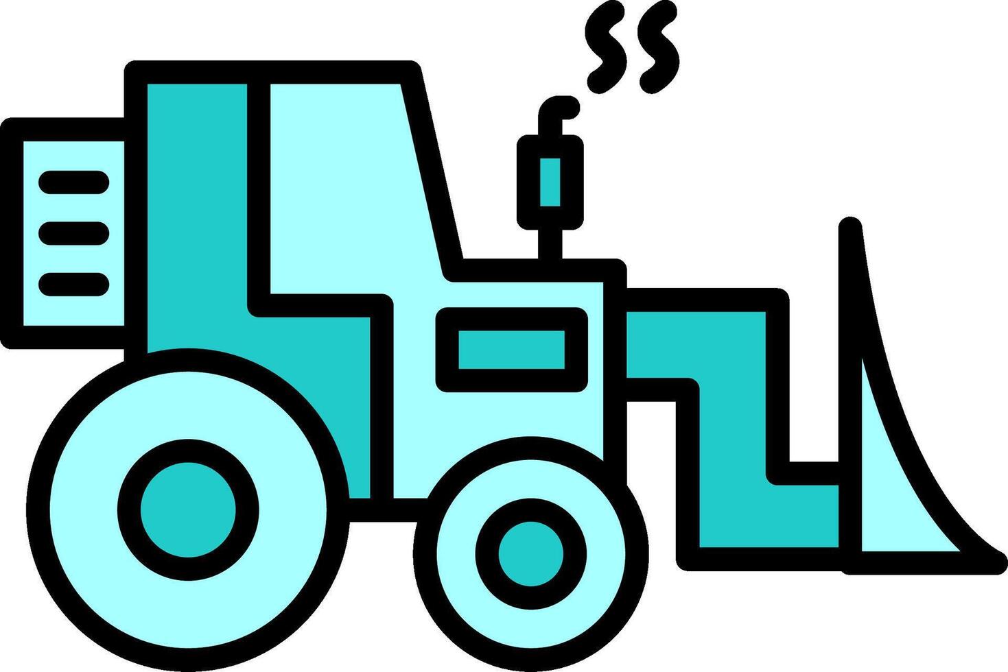 Bulldozer Vector Icon