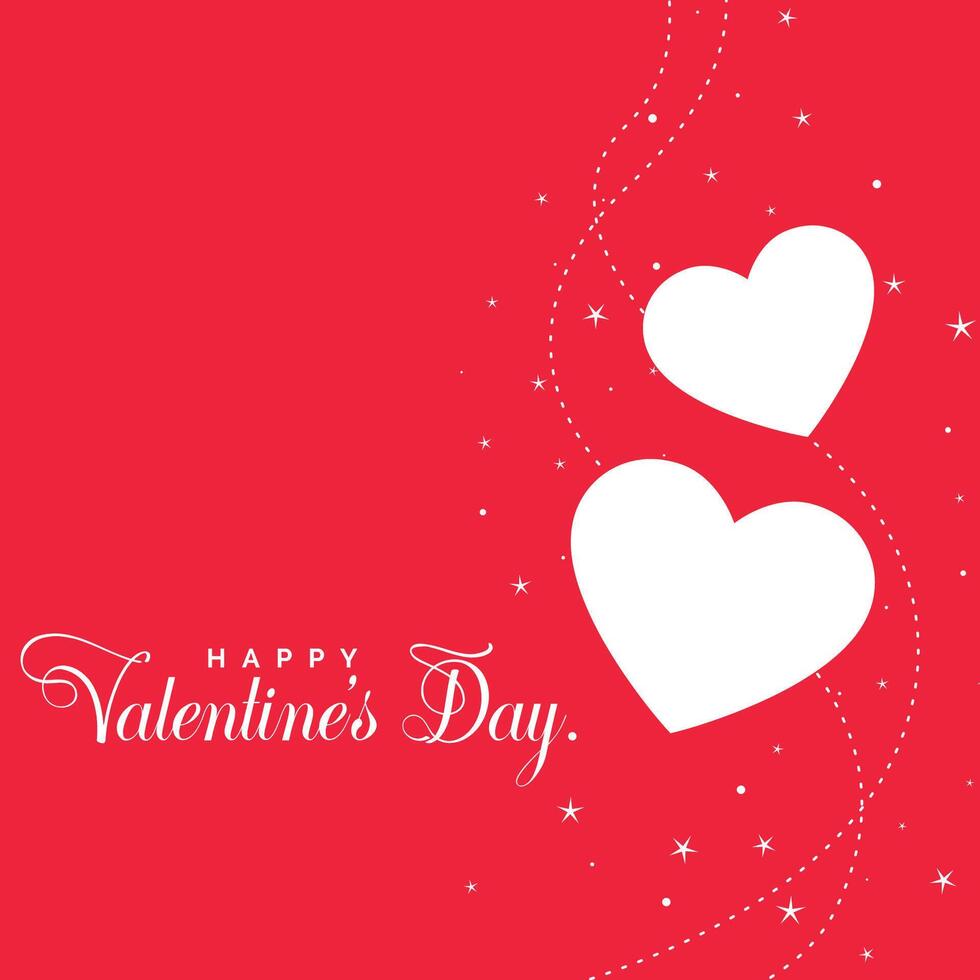 Beautiful red valentines day hearts background vector