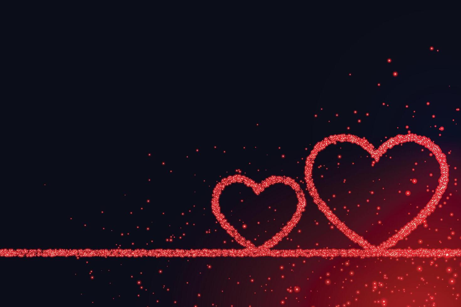 love hearts romantic background for valentines day vector