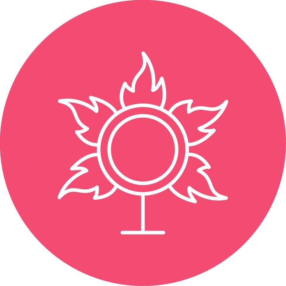 Ring Of Fire Line Circle color Icon vector