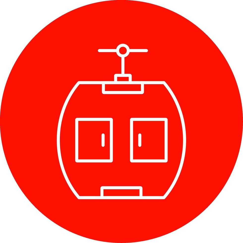 Gondola Line Circle color Icon vector