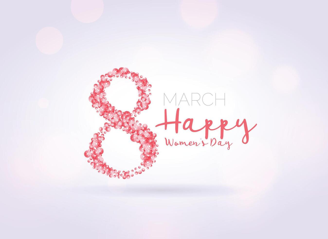 woman's day background with flower decoration vector