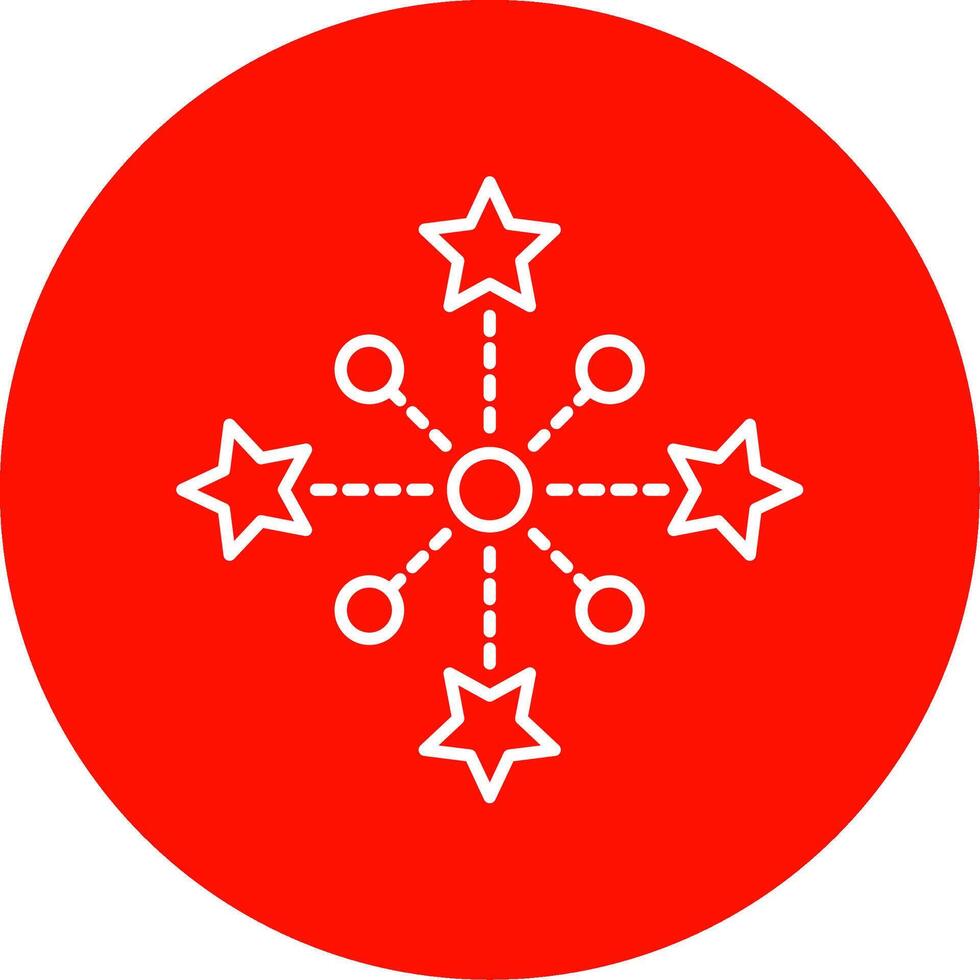 Fireworks Line Circle color Icon vector