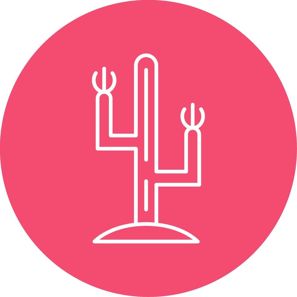 cactus línea circulo color icono vector