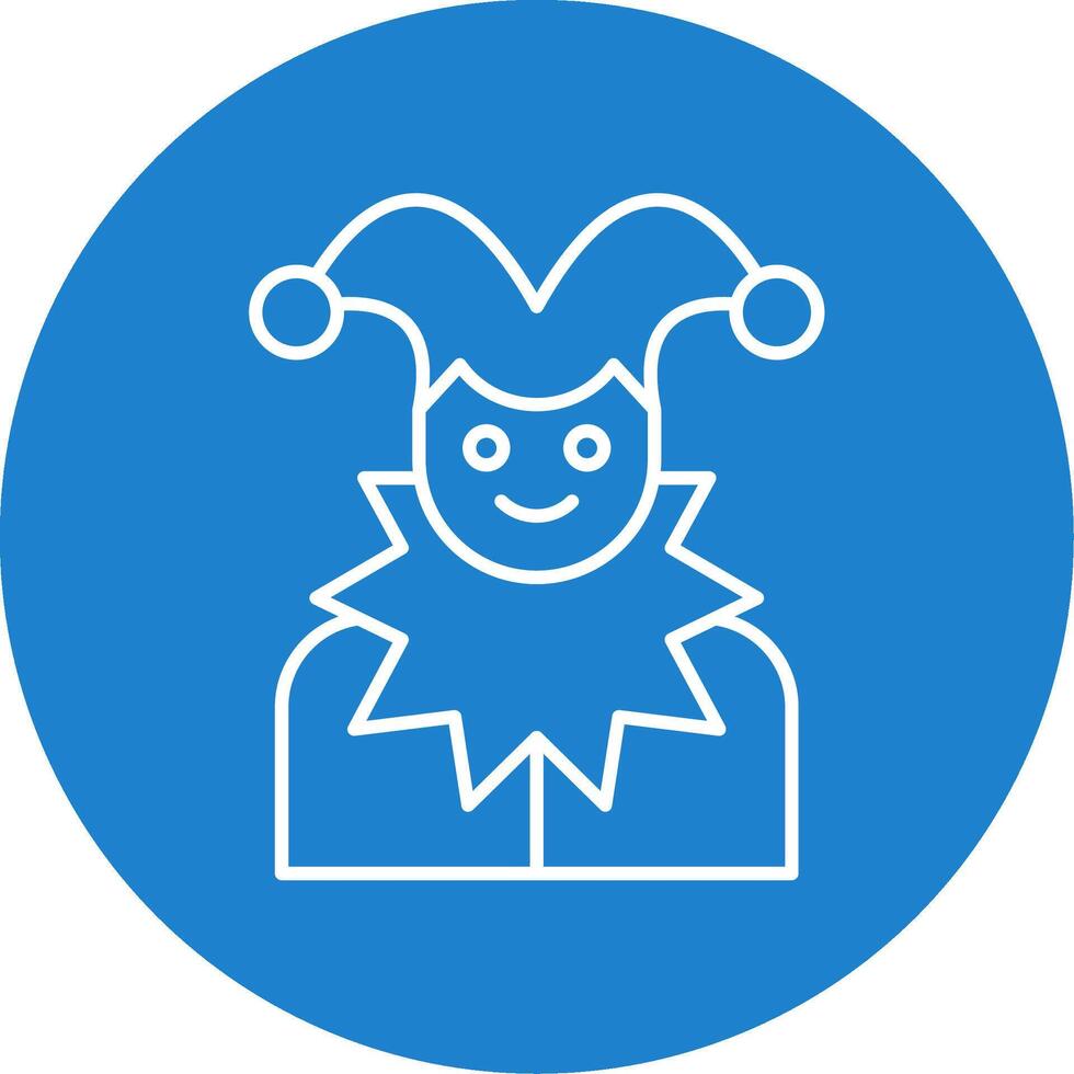 Jester Line Circle color Icon vector