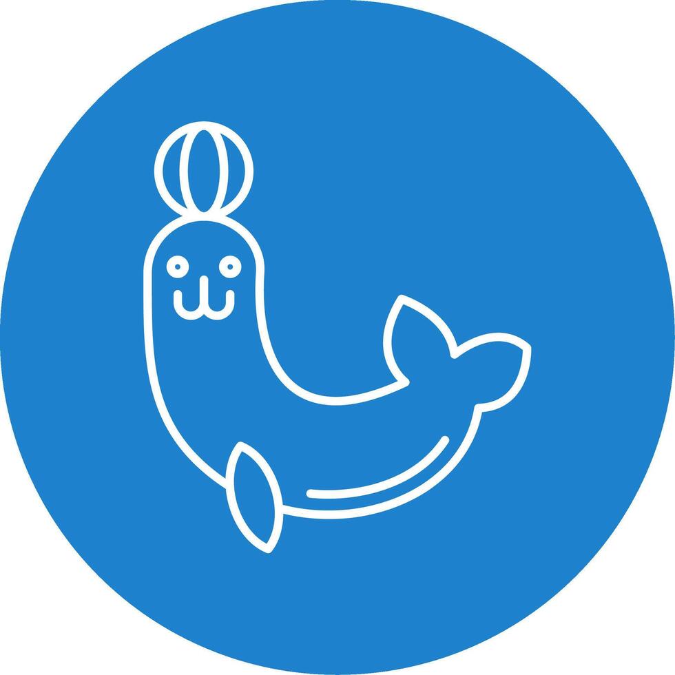 Seal Line Circle color Icon vector