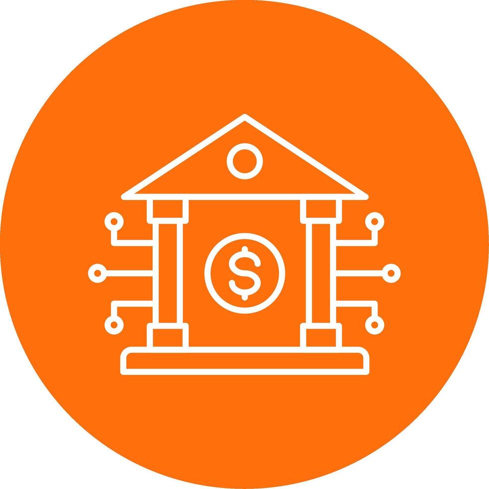 Banking System Line Circle color Icon vector