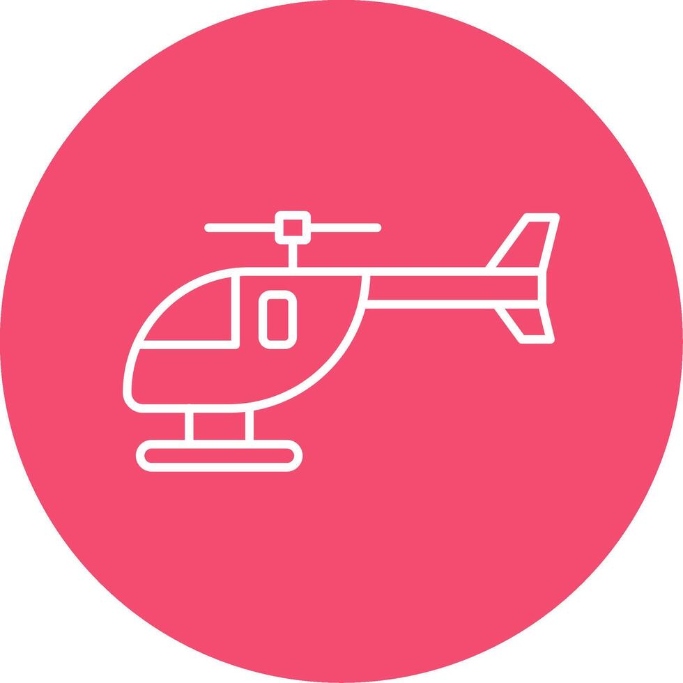 helicóptero línea circulo color icono vector