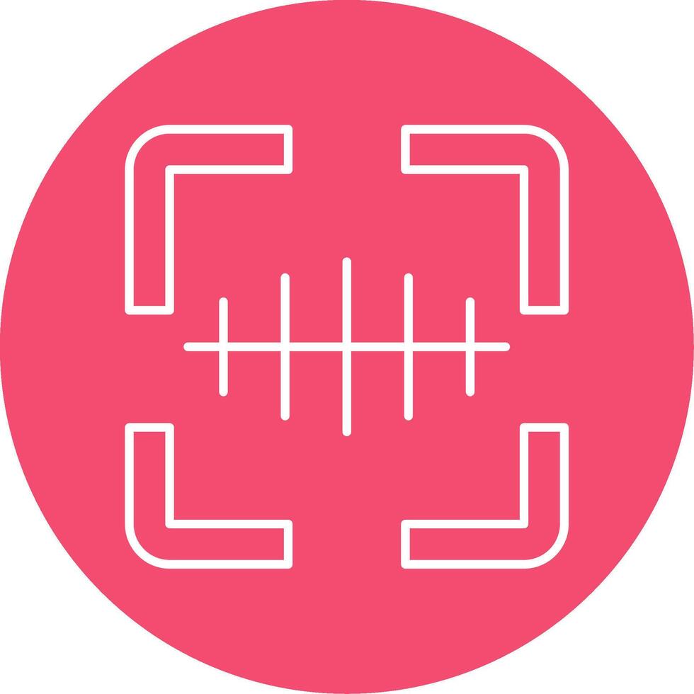 Barcode Scanner Line Circle color Icon vector