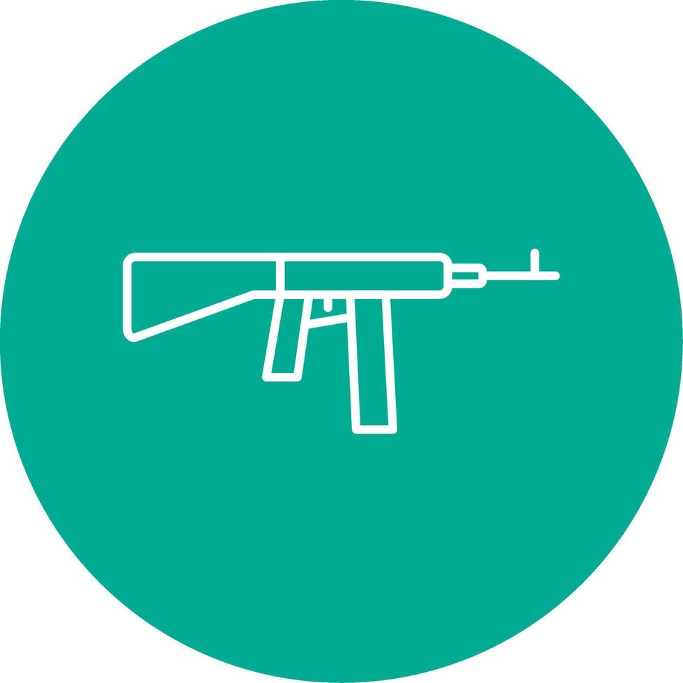 rifle línea circulo color icono vector