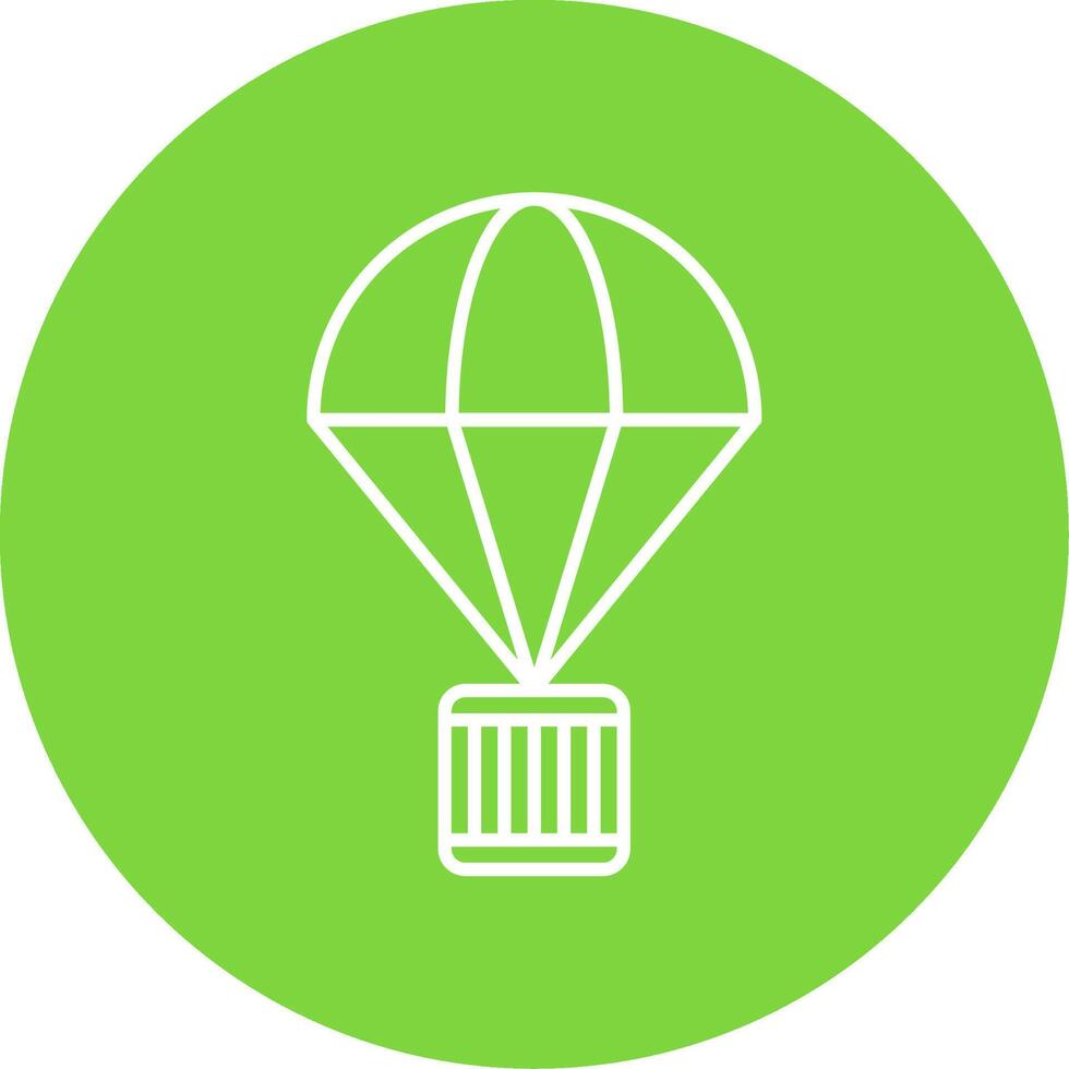 Parachute Line Circle color Icon vector