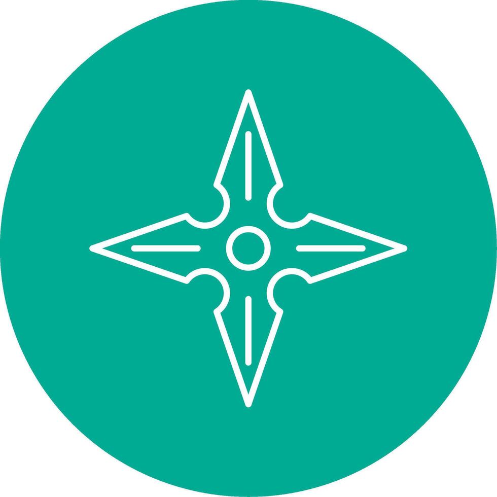 Shuriken Line Circle color Icon vector