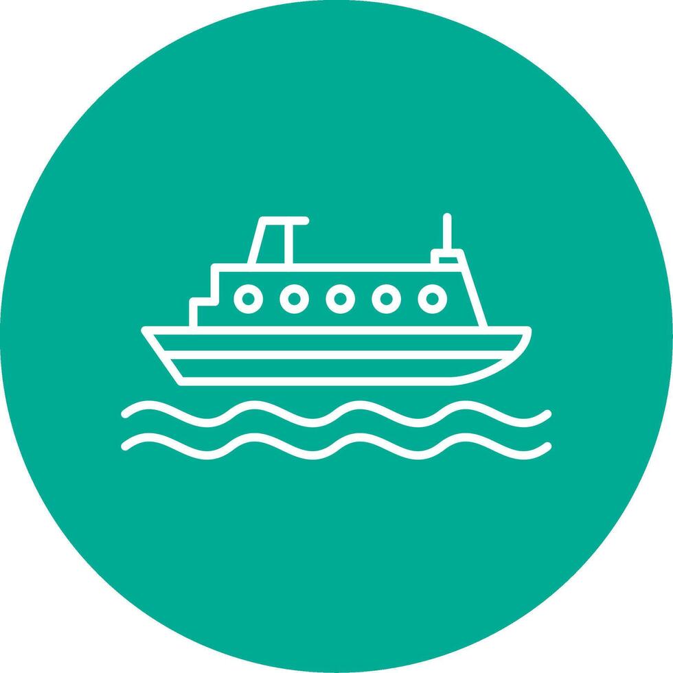 Cruiser Line Circle color Icon vector