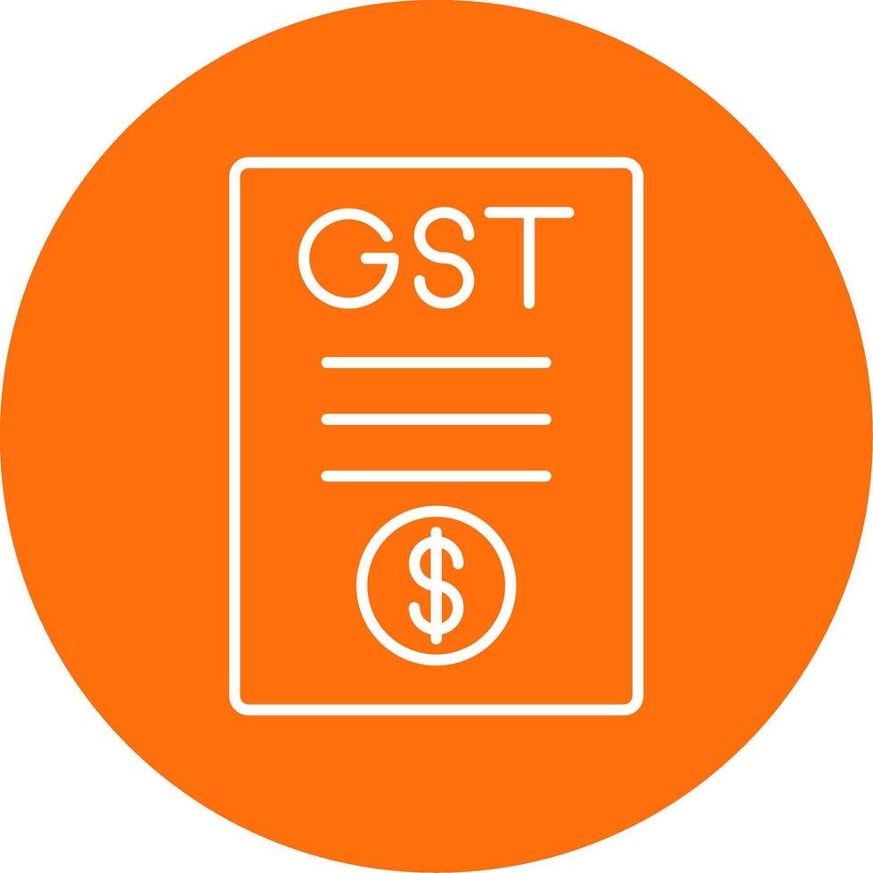 Gst Line Circle color Icon vector