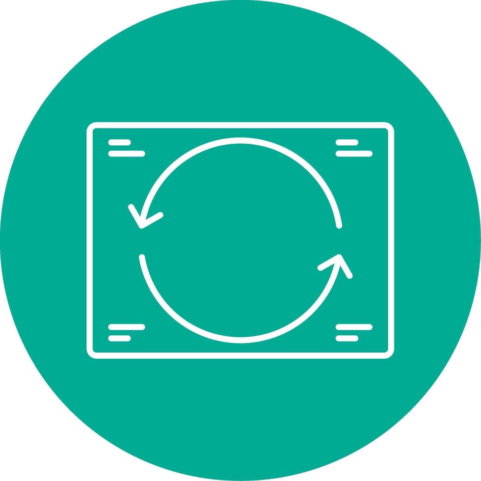 Sync Line Circle color Icon vector