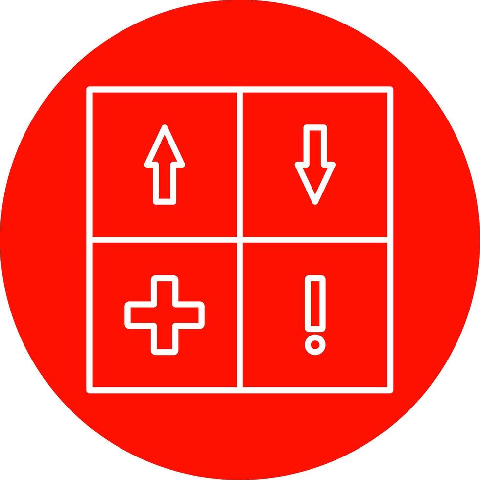 Swot Analysis Line Circle color Icon vector