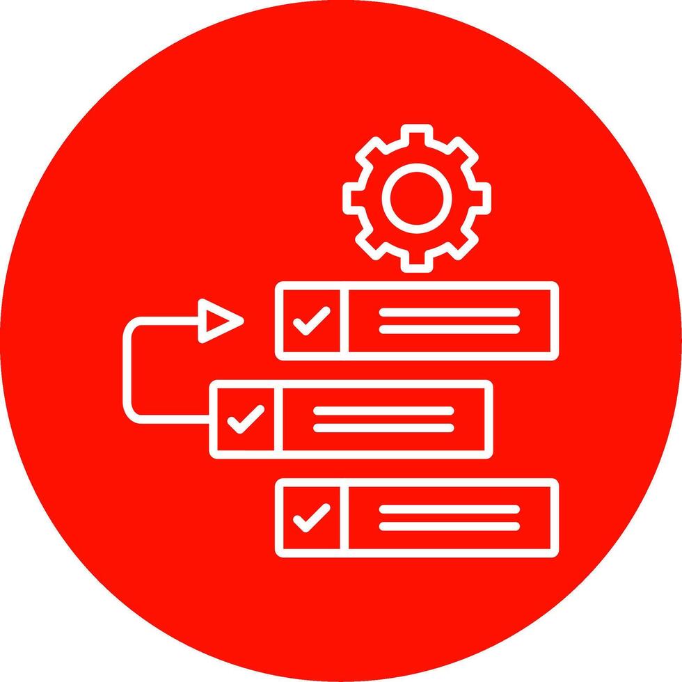 Backlog Line Circle color Icon vector