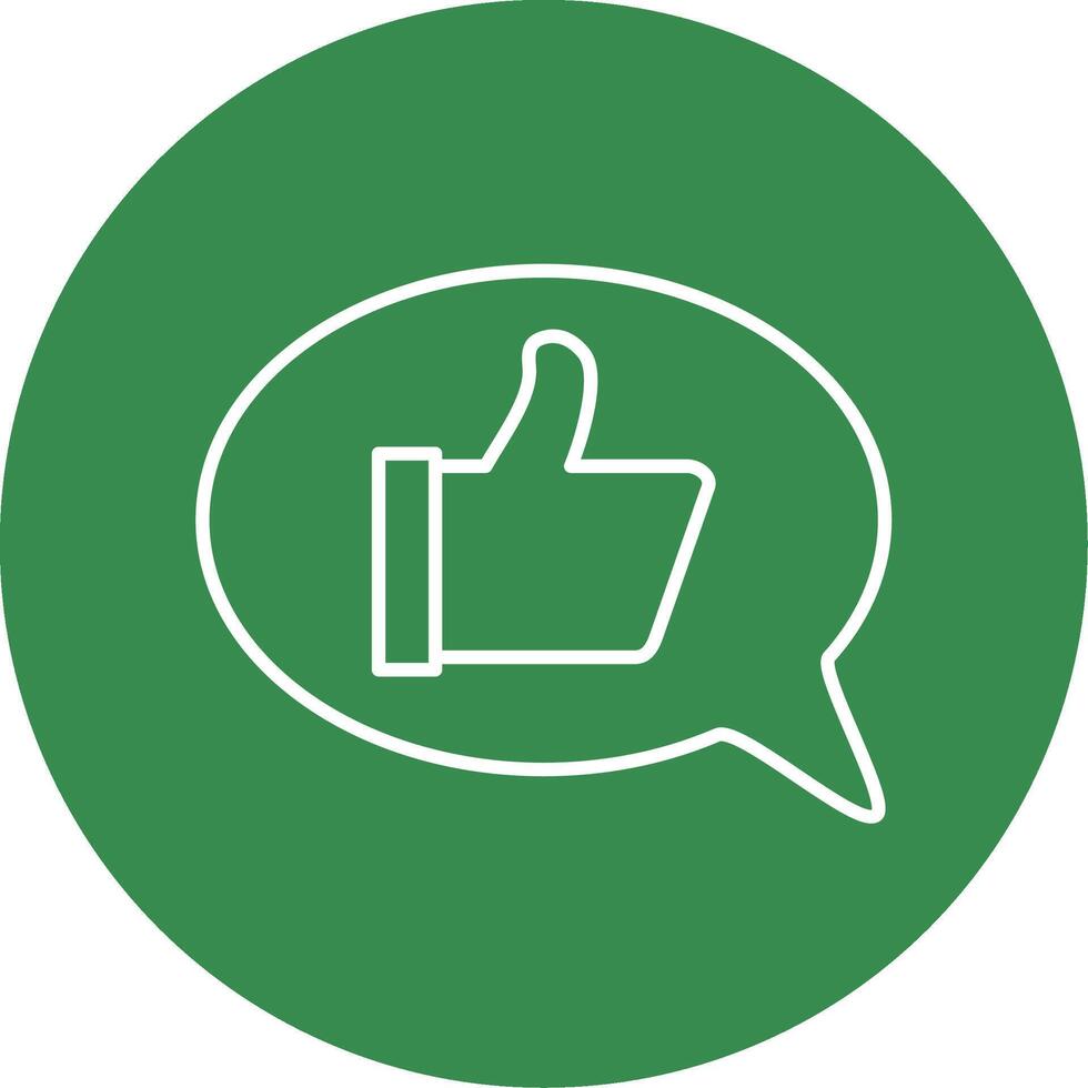 Good Review Line Circle color Icon vector