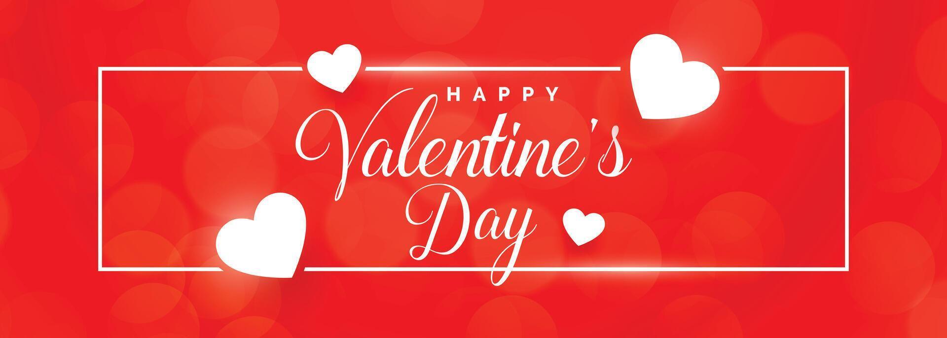 beautiful red hearts valentines day banner design vector