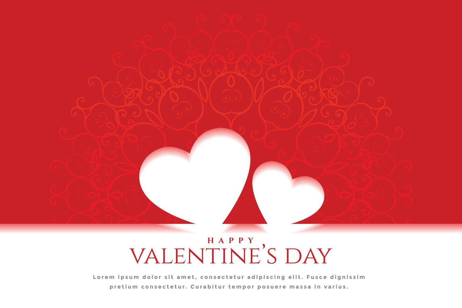 happy valentines day celebration greeting card design vector