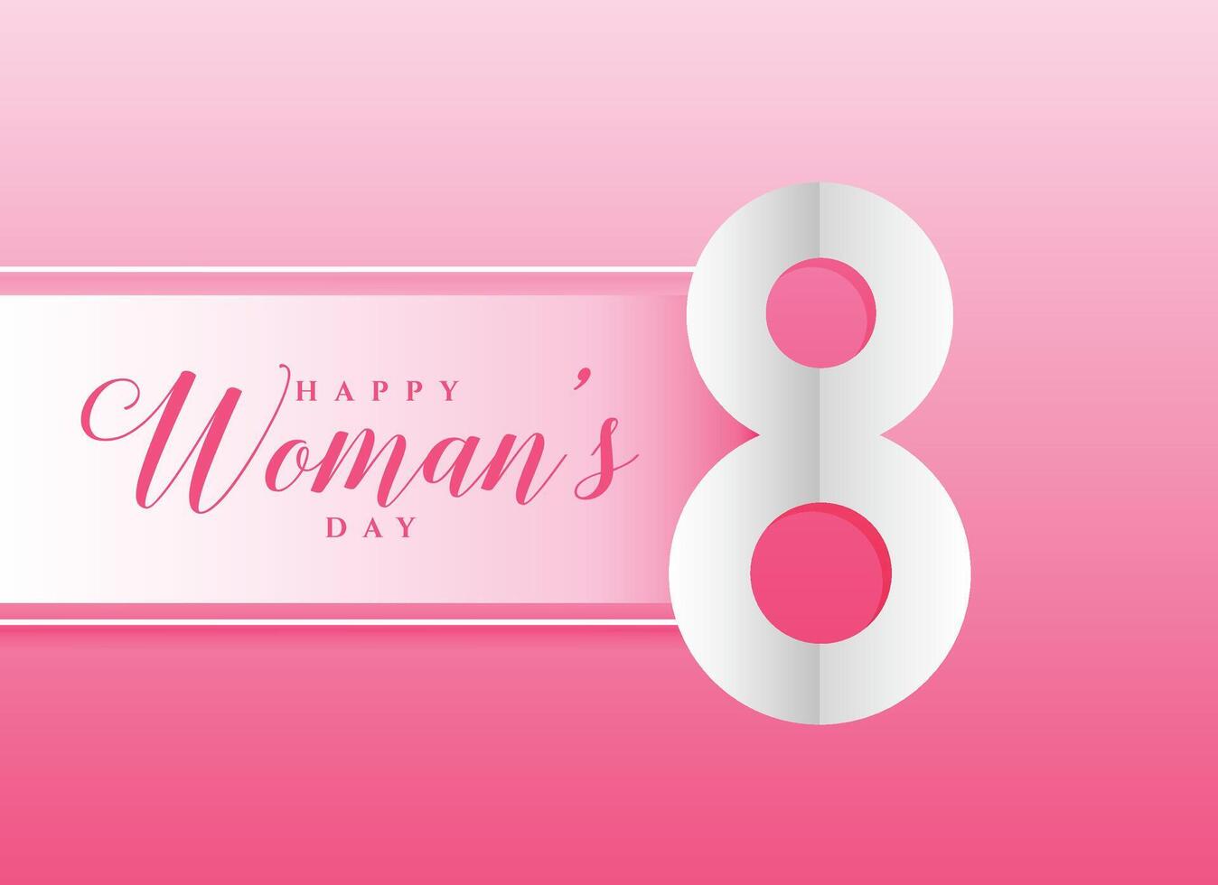 pink background for happy women's day vector