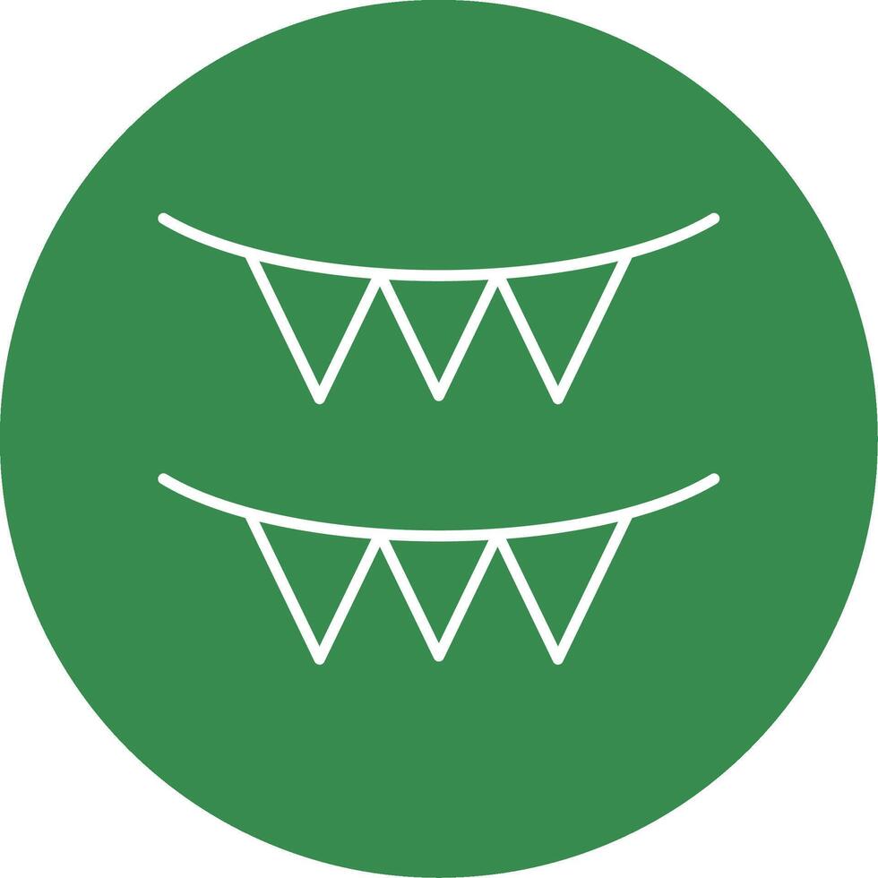 Garland Line Circle color Icon vector